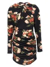 Magda Butrym '24' Draped Floral Mini Dress In Multicolor