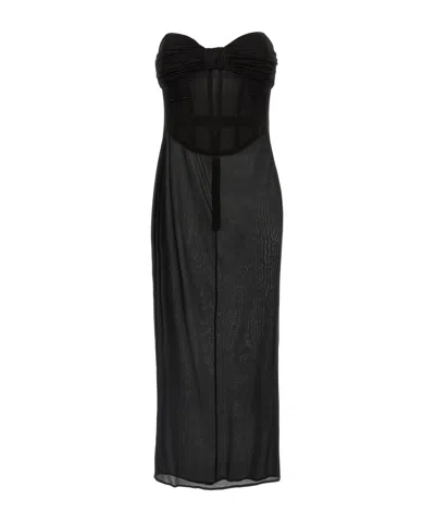 MAGDA BUTRYM MAGDA BUTRYM STRAPLESS BUSTIER MIDI DRESS