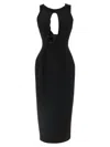 Magda Butrym '32' Fitted Keyhole Midi Dress In Black