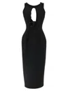 Magda Butrym '32' Fitted Keyhole Midi Dress In Black