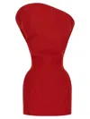 Magda Butrym Sculpted Cotton Mini Dress In Red In Multi