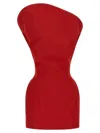 Magda Butrym Sculpted Cotton Mini Dress In Red In Red