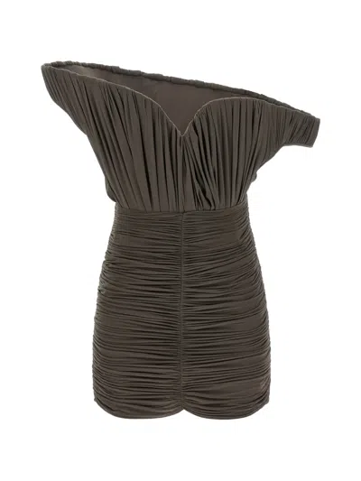 MAGDA BUTRYM 33 DRAPED ONE-SHOULDER MINI DRESS