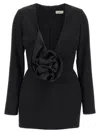 Magda Butrym Oversized Floral Embellished Silk-wool Dress