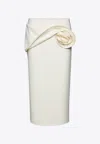 Magda Butrym Women's Ivory Stretch Polyester Skirt In Cream