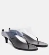 Magda Butrym 45 Leather-trimmed Thong Sandals In Gray