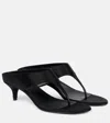 Magda Butrym 45 Satin And Leather Thong Sandals In Black