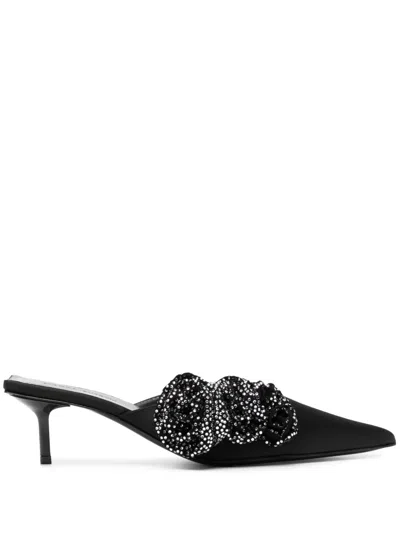 Magda Butrym 50mm Crystal-embellished Leather Mules In Black