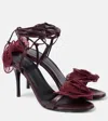 Magda Butrym Flowers Sandals Shoes In Burgund
