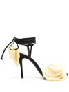 Magda Butrym 90mm Crochet-flower Sandals In Black