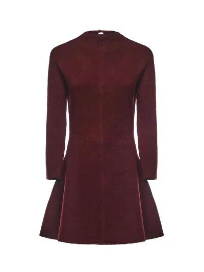 Magda Butrym A-line Knit Mini Dress In Brown