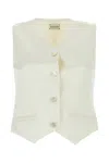 Magda Butrym Cotton Blend Vest With Adjustable Back Strap