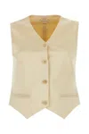 Magda Butrym Cotton Blend Vest With Adjustable Back Strap