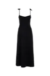 Magda Butrym Nylon Dress With Round Neckline And Floral Embellishments