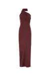 Magda Butrym Asymmetrical Scarf-detailed Dress In Violet