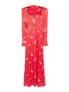 Magda Butrym Floral Silk Gown In Red