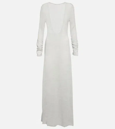 Magda Butrym Alpaca-blend Maxi Dress In Grey