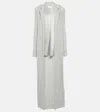 Magda Butrym Silk-wool Blend Trench Coat In Grey