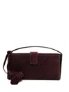 Magda Butrym Apolonia Rose-embellished Suede Clutch Bag In Red
