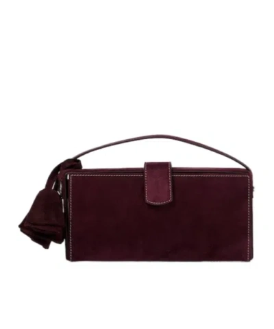 Magda Butrym Apolonia Small Suede Clutch In Brown