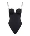 Magda Butrym Thin Shoulder Strap One-piece Swimsuit In Black