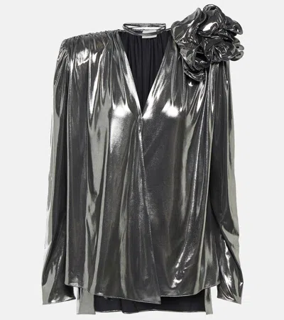 MAGDA BUTRYM APPLIQUÉ METALLIC BLOUSE