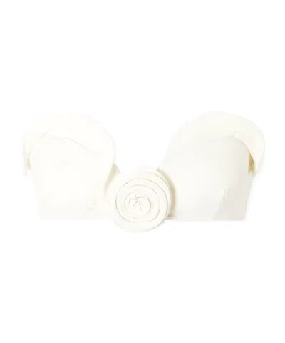 Magda Butrym Appliquéd Stretch-jersey Bikini Top In No