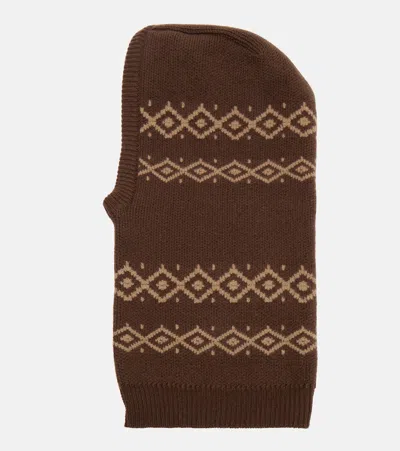 Magda Butrym Argyle Wool Hood In Brown
