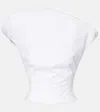 Magda Butrym Sculptural Sleeveless Cotton Top In White In White