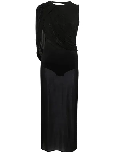 MAGDA BUTRYM ASYMMETRIC DRAPED DRESS - WOMEN'S - ELASTANE/CUPRO