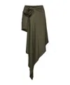 Magda Butrym Asymmetric Draped Skirt In Green