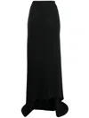 Magda Butrym Asymmetric Maxi Skirt In Schwarz