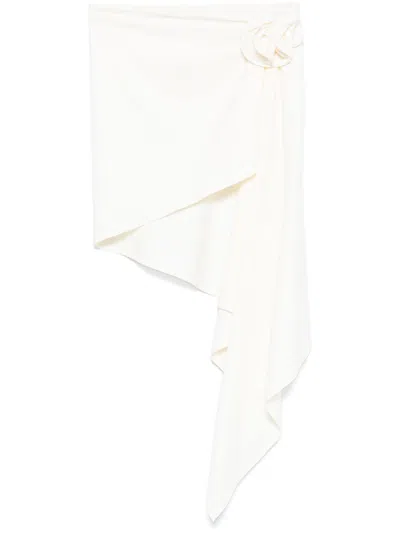 Magda Butrym Asymmetric Mini Skirt In White
