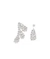 Magda Butrym Asymmetrical Crystal Earrings In White