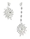 Magda Butrym Asymmetrical Crystal Scatter Drop Earrings In Silver