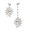 Magda Butrym Asymmetrical Crystal Scattered Dot Pendant Earrings In White