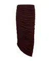 Magda Butrym Asymmetrical Draped Midi Skirt In Bordeaux In Bordeaux Red