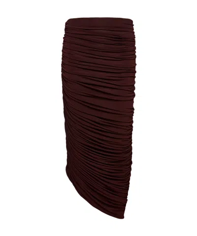 MAGDA BUTRYM MAGDA BUTRYM ASYMMETRICAL DRAPED MIDI SKIRT