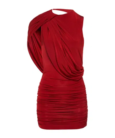 MAGDA BUTRYM MAGDA BURTYM ASYMMETRICAL DRAPED MINI DRESS