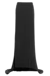 Magda Butrym Black Asymmetrical Long Skirt In Black
