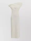 Magda Butrym Asymmetrical Midi Dress Back Slit In White
