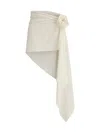 Magda Butrym Draped Knot Asymmetric Design Skirt In White
