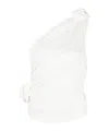 Magda Butrym One-shoulder Jersey Top In White