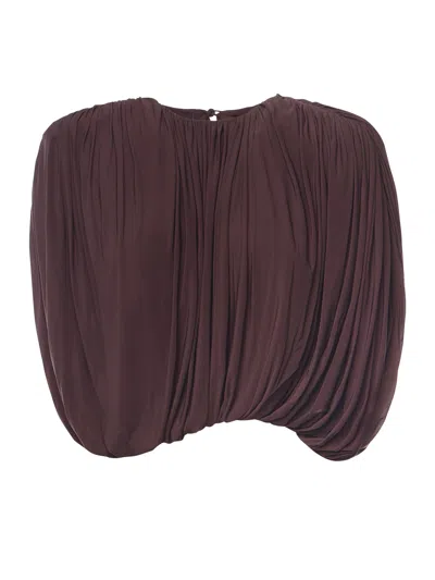 Magda Butrym Asymmetrical Top In Brown