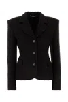 Magda Butrym Brown Boucle Blazer In Brown