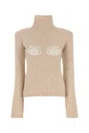 Magda Butrym Beige Alpaca Blend Sweater In Beige