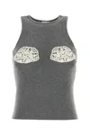 Magda Butrym Grey Cashmere Tank Top