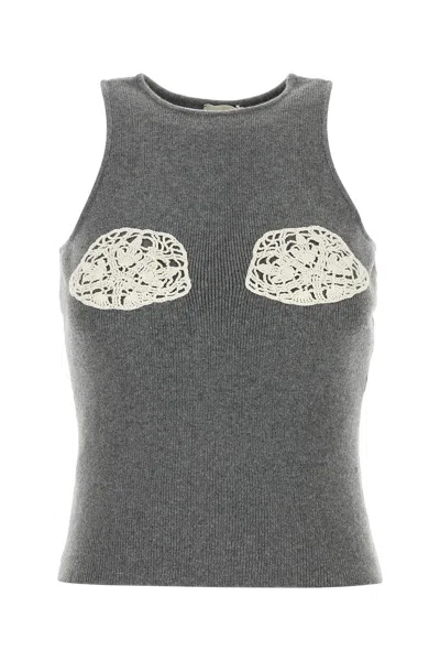 MAGDA BUTRYM MAGDA BUTRYM GREY CASHMERE TANK TOP