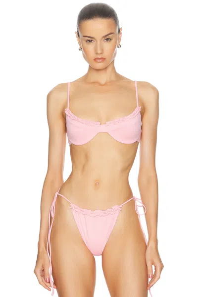 Magda Butrym Balconette Bikini Top In Pink