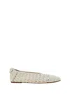 Magda Butrym 10mm Crochet Ballerina Flats In Cream